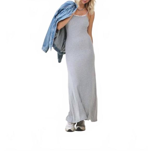 NEW SIGNATURE8 slip-on maxi dress in charcoal - Picture 1 of 3